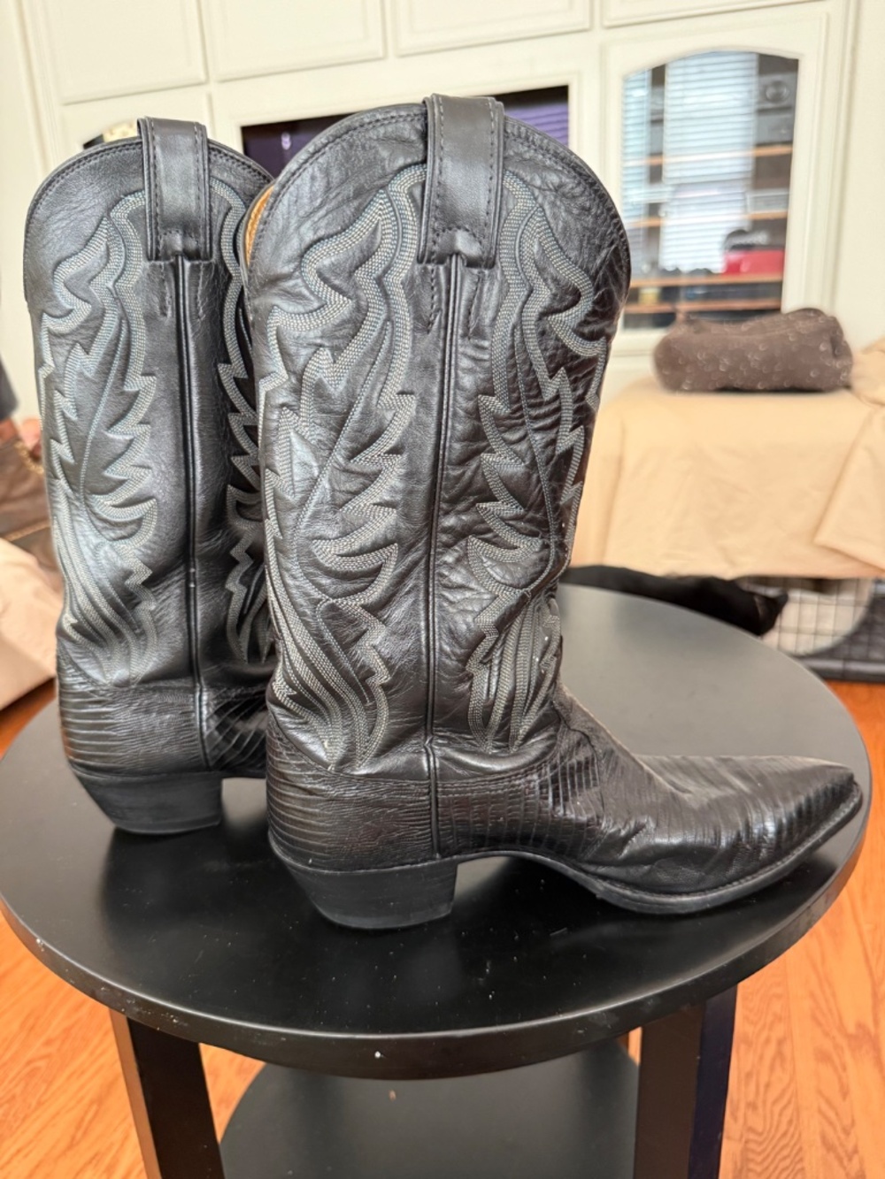 Men's Justin Snakeskin Western Leather Boots 8310 - Picture 4 of 6